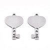 Non-Tarnish Valentine's Day 201 Stainless Steel Pendants STAS-S081-085-2