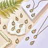 10Pcs Rack Plating Brass Micro Pave Cubic Zirconia Pendants KK-SZ0001-86-4