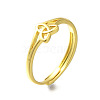 Brass Adjustable Rings for Women RJEW-R005-05G-5