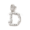 Rack Plating Brass Micro Pave Cubic Zirconia European Dangle Charms KK-L210-015P-D-1