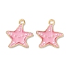 Alloy Enamel Pendants ENAM-O001-08E-G-1