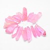 Electroplated Natural Quartz Crystal Bead Strands X-G-G896-03-2