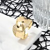 Brass Micro Pave Clear Cubic Zirconia Open Cuff Rings for Women RJEW-M026-02G-04-1