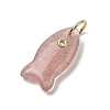 Natural Strawberry Quartz Pendants X-G-A297-01G-08-2