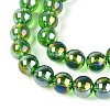 Electroplate Transparent Glass Beads Strands GLAA-T032-T10mm-AB07-3