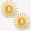 Stylish European and American 304 Stainless Steel Sun Stud Earrings LW5049-2-1