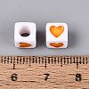 Opaque Acrylic European Beads OPDL-S078-08-3