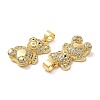 Brass Micro Pave Cubic Zirconia Pendants KK-M249-12G-2