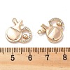 Brass Micro Pave Clear Cubic Zirconia Pendants KK-M102-37G-3