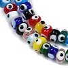 Handmade Evil Eye Lampwork Beads Strands LAMP-A007-02A-06-3