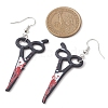 Hallowmas Printed Acrylic Dangle Earrings EJEW-JE06124-04-3