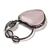 Natural Rose Quartz Heart Big Pendants G-A221-05B-2