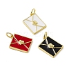 Rack Plating Brass Enamel Pendants KK-C007-02G-1