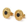 Ion Plating(IP) 304 Stainless Steel Flat Round Stud Earrings EJEW-C114-10A-G-2