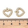 304 Stainless Steel Micro Pave Clear Cubic Zirconia Charms CU-CBAF0F8-03B-G-3