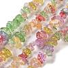 Transparent Crackle Glass Beads Strands GLAA-U004-01G-1