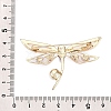 Alloy Rose Rhinestone & Acrylic Dragonfly Brooch Pins with ABS Pearl for Clothes Backpack JEWB-T005-05KCG-3