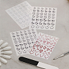 3Sheets 3 Colors Plastic Stickers MRMJ-LP0002-07-1