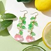 Acrylic 304 Stainless Steel Dangle Earrings EJEW-JE05735-02-2