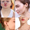 Natural Wood Stud Earrings EJEW-SC0001-21P-6