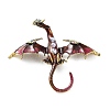 Dragon Alloy Rhinestone Brooches JEWB-K018-14AG-01-1