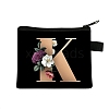 Initial Letter with Flower Cosmetic Bag PW-WG1F7F6-08-1