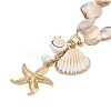 Summer Beach Natural Shell Beaded Necklaces NJEW-A033-02B-G-2