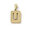 304 Stainless Steel Alphabet Pendants STAS-S152-01G-U-1