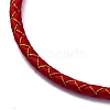 Polyester Cord Braided Bracelet Makings MAK-Z003-01G-2