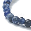 Natural Sodalite Beaded Stretch Bracelets BJEW-A117-A-36-3