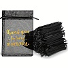 50Pcs Thank You Printed Organza DIY Craft Drawstring Bags PW-WG4E938-15-1