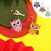 Owl DIY Diamond Painting Keychain Sets DIY-WH0163-82-6