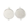 Flat Round Brass Connector Cabochon Settings KK-K414-13C-S-1
