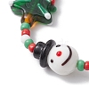 Christmas Theme Glass Beaded Stretch Bracelets BJEW-TA00531-3