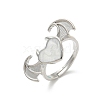 Heart with Wing Enamel Finger Rings RJEW-G337-05P-2