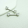 Heart Alloy Cubic Zirconia Nipple Barbell Rings WG1BFA6-01-1