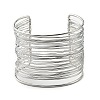 Non-Tarnish 304 Stainless Steel Multi Line Cuff Bangles BJEW-E079-01P-1