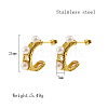 304 Stainless Steel Ring Stud Earrings FP4530-1-5