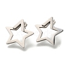 304 Stainless Steel Hollow Star Stud Earrings EJEW-C118-06C-2