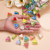 Craftdady 100Pcs 10 Colors Transparent Enamel Acrylic Beads TACR-CD0001-10-12