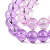 Baking Painted Transparent Glass Beads DGLA-M001-8mm-01-3