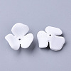 3-Petal Spray Painted Acrylic Bead Caps MACR-N007-01G-2