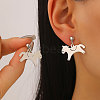 Brass Dangle Stud Earrings WG420D9-02-1