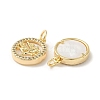 Natural White Shell Tree of Life Charms BSHE-Z003-13G-1