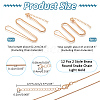  12Pcs 2 Style Brass Round Snake Chain Necklaces Set MAK-NB0001-17-2