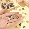 60Pcs 4 Colors Alloy Bead Caps FIND-YW0011-83-3
