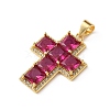 Brass Pave Cubic Zirconia Pendants CU-CBA03AF-17G-03-2