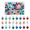 Spritewelry 96Pcs 24 Style Faceted Transparent Glass Charms GLAA-SW0001-04-10