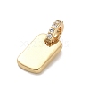 Brass Micro Pave Clear Cubic Zirconia Pendants KK-H493-03G-02-2