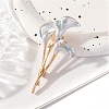 Common Callalily Zinc Alloy Enamel Brooches PW-WG19A07-02-1